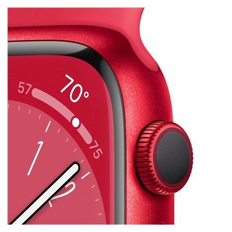 Apple Watch | Series 8 (GPS) | Smart watch | Aerospace-grade aluminium alloy | 45 mm | Red | Apple Pay | Water-resistant | Dust- - 3